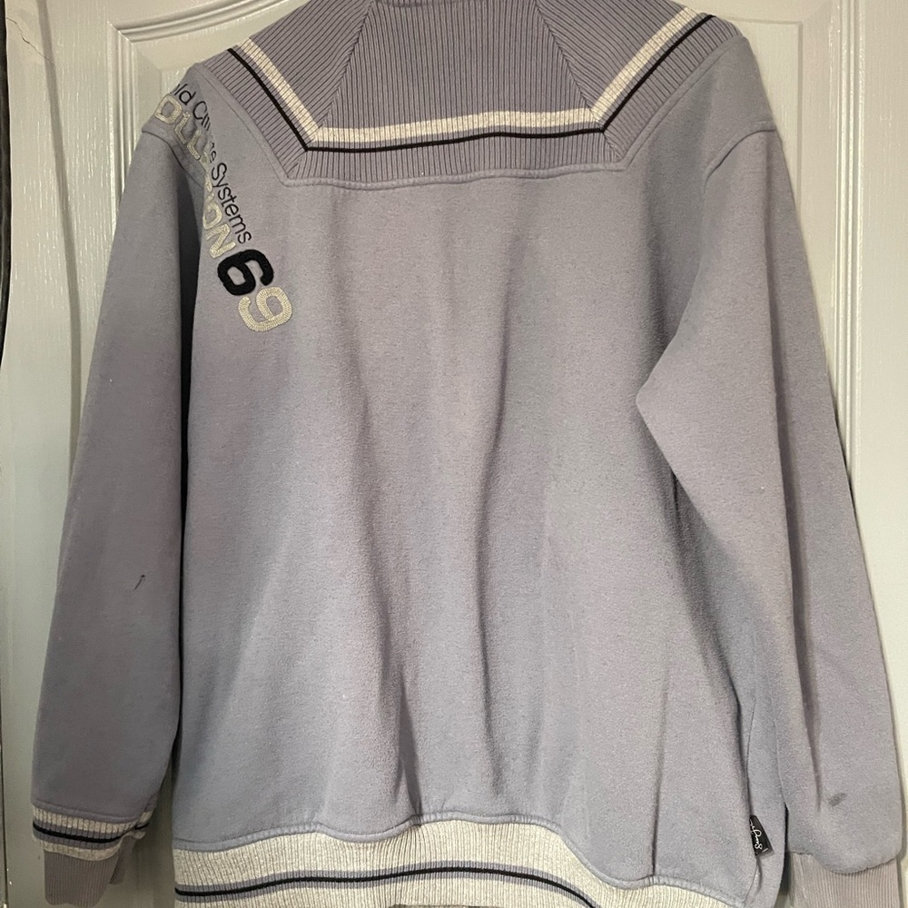 Y2K Sean John Ribbed Gray Jacket size M - Picture 4 of 7